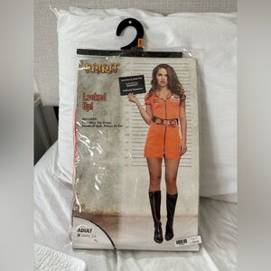 Spirit Orange Inmate Costume with Black Accents